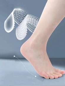 2pcs Silicone Heel Stickers Heels Grips Women Men Anti Slip Heel Cushions Non-Slip Inserts Pads Foot Heel Care Protector,Shoes And Boots Accessories, Back To School Supplies - 透明 - 查看 5