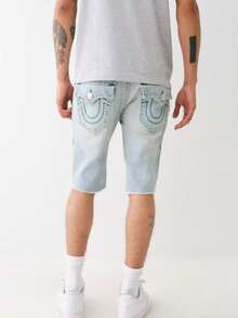 True Religion Rocco Shorts Cut Offs - Flap Pocket - Big Stitch   Regular Fit    Pocket - Màu xanh lam - Xem 1