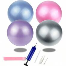 Pilates Ball 9 Inch With Pump 5.2oz For Exercise Home Workout Physical Therapy Yoga - Violet có bơm - Xem 2
