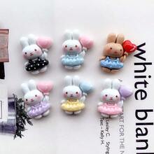 5/10pcs Cartoon Rabbit Resin Refrigerator Magnets, Cute Decorative Magnets Suitable For Kitchen, Office Whiteboard, Storage Cabinet And Dishwasher - Ideal For Home Decor And Mother's Day Gifts, Fridge Magnets - Multicolor - View 1