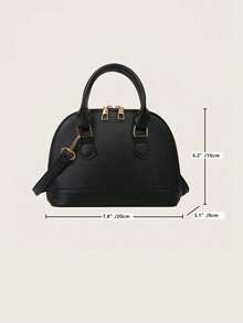 Classic Versatile Fashion Crocodile Pattern Tote Bag, Women's Crossbody Bag Single Shoulder Bag, Simple Leather Handbag Messenger Bags, Dome Top Handle Satchel With Adjustable Shoulder Strap Purse Commuting Briefcase Crossbody Bag - Black - View 10