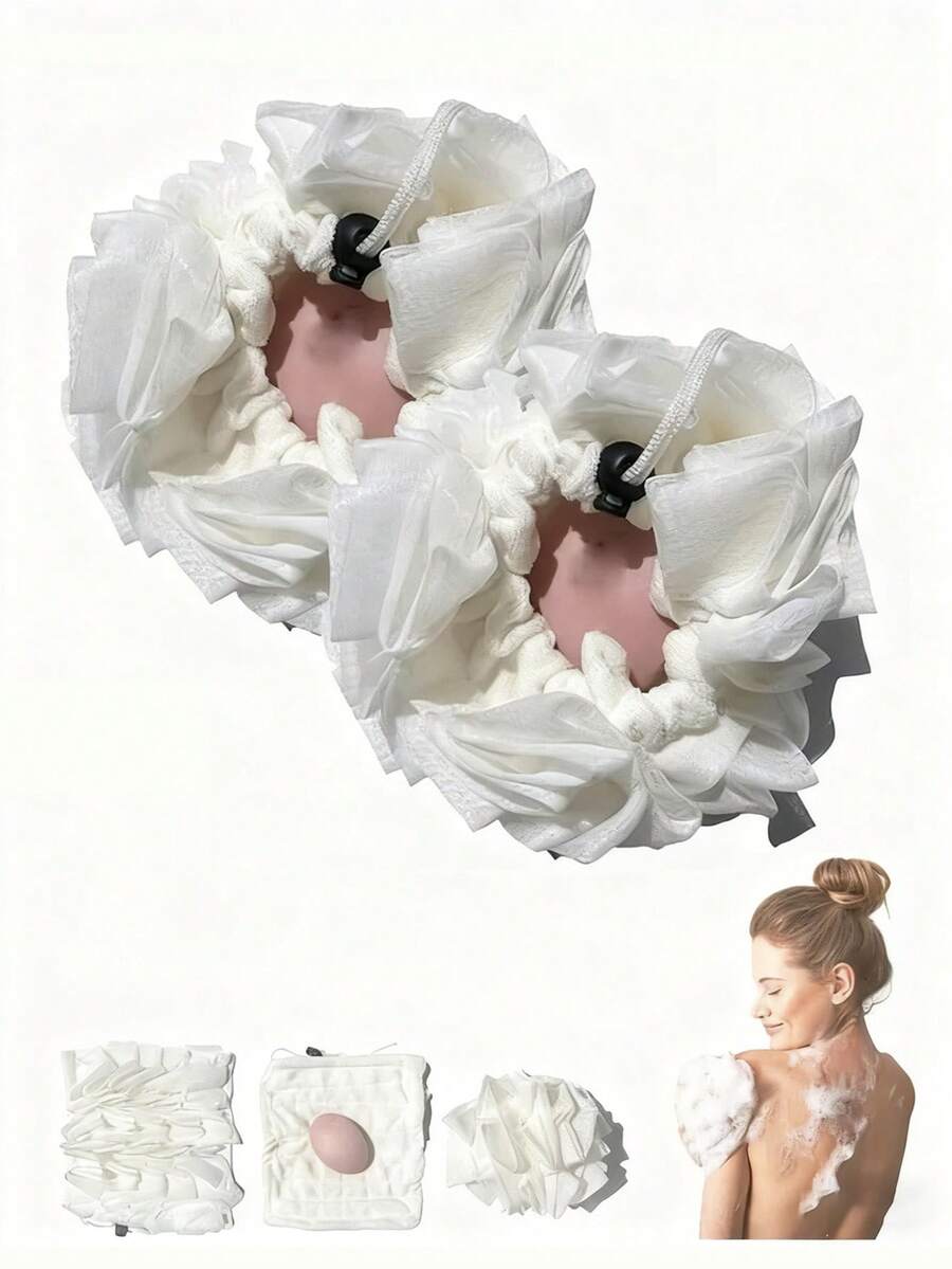 Soft Bath Sponge - Rich Lather, Cleanses Skin And Exfoliates - Removable, Easy To Insert Soap, Compatible With Shower Gel, Skin-Friendly And Soft, Effectively Exfoliates. - Multicolor - View 1