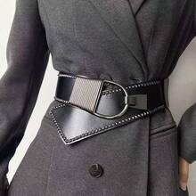 1pc Wide Rivet Waist Belt, Retro Fashion Punk Rivet Y2K Style Waist Belt Suitable For Sweaters, Coats
