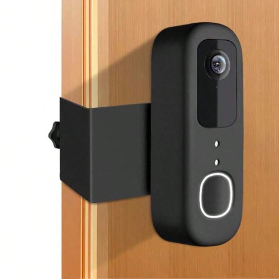 AWYYAnti-Theft Doorbell Mount Compatible With Arlo Video Doorbell 2K/HD 2nd Gen No-Drill Mounting Bracket Secure Holder For Apartment Home Office With Enhanced Protection For Arlo Doorbell Camera - 如圖 - 查看 1