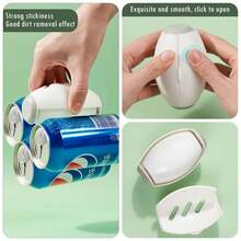 High-Quality Manual Lint Roller - Reusable & Washable Pet Hair Remover, Powerful Dust Cleaning With Durable Plastic Handle, No Batteries Required For Home Use, Lint Remover Plush Party Autumn Fall Christmas Ready Party Cleaning - màu xanh lá - Xem 7