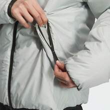 adidas 3S RVSB D JKT男女同款拒水防風雙面穿戶外運動休閒保暖連帽長袖羽絨外套KC2490 - 黑色/淺灰色(雙面穿) - 查看 5