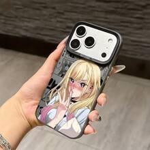 Funda para teléfono con una linda chica anime de 'Mi novio de', compatible con varios modelos de, incluyendo 17, 16E, 16, 15, 14, 13, 12, 11,, Pro,,, X, XR, XSMAX, 8 y Plus, diseñpara evitar caídas con un acabado mate17 17promax - Negro - Ver 3
