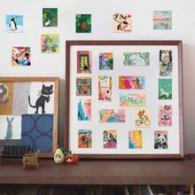 50PCS Watercolor Aesthetics Stickers Cute Cartoon Sticker Pack Preppy Stickers Small Stickers Inspirational Animal Plant Poster Holiday Stickers Waterproof Stickers For Skateboard Luggage Laptops Bumper Theme Party Supplies - Multicolor - View 7