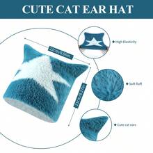 Women Hat Scarf Gloves Set, Soft Warm Cat Ear Beanie Knit Gloves Neck Warmer Fashion Accessories - Dark Grey - View 7