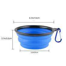 2pcs Collapsible Pet Bowl, Suitable For Travel, Camping, Walking, Can Be Used As Water Bowl, Food Bowl For Dogs & Cats, & Odorless, With Carabiner - Multicolor - View 3