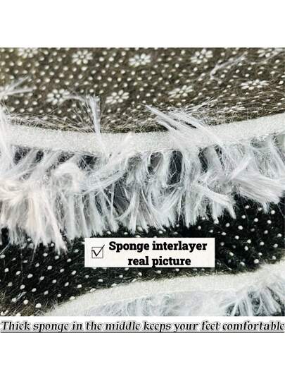 Nordic Printed Plush Tapijt Anti Slip Bottom, Water Absorbent Bathroom, Zachte Com Tafel Thick Sponge, Living Room, Bedroom, Balcony, Study Bathroom view 10