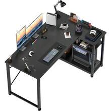 White Height Adjustable Desk 160 X 75 Cm Electrically Adjustable L-Shaped Desk With Memory Control, Ergonomic Game Table With Cup Holder, Hook. - Black - View 5