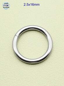 1 sztuka lekkich, kwalifikowanych ASTM F136 tytanowych kółek do nosa z zawiasami, do przegrody nosowej, chrząstki, helisy, Daith, Tragusa, Rook Conch, wargi, płatka ucha, kolczyk do przegrody nosowej dla kobiet i mężczyzn, biżuteria do ciała, duży rozmiar 10G, 8G, 6G, 8-19 mm