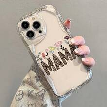 Funda de teléfono impresa, adecuada para 15 Pro funda/13/Plus/16, ondas de crema, patrones creativos, moda transparente xstpu14//11/12, estuche de uso diario, impresión artística, funda de teléfono de moda, Material duradero, impresión, cubierta impresa, elegante - transparente - Ver 5