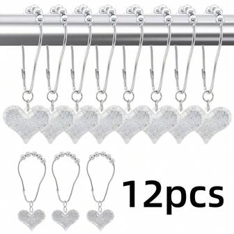 12pcs White Heart Hook Set: The Secret Santa Gift Exchange, Last-Minute Holiday Presents, Or Seasonal Gifting Solution-This Personalized Gift Is Perfect. The Top Choice For Christmas Decor: Ideal For Bedroom Organization, Hanging Wreaths In The Living Room