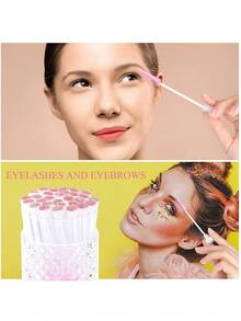 50Pcs Eyelash Brush Tube Disposable Mascara Wands Tube Reusable Lash Spoolies Brush Dust-Proof Cleaner Storage Tubes,Giveaways - Pink - View 5