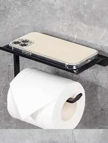 1个浴室手机支架，厕所手机架，洗手间小型收纳架，铝制浴室手机和卫生纸架 - 彩色 - 查看 6