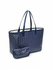 Women's Fashion New Shoulder Tote Bag Set, Open Entrance Ladies Handbag, Minimalist Commuting Versatile High Capacity Handbag, Stylish Bag For Female Students - Royal Blue - View 5