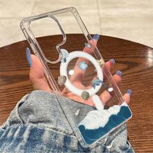 丈夫なハードシェルの Galaxyモデル用携帯電話ケース。貝殻と波模様のスマートなイルカのデザインが特徴で、厚みがあり耐衝撃性があり、磁気リングが装備されており、ワイヤレス充電をサポートしています。 - 混合色 - チェックする 4