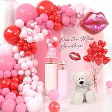1 Set de Globos con forma de estrella y corazón con efecto explosión de labios, adecuado para el Día de San Valentín, Navidad, Boda, Compromiso, Regalo, Decoración de Aniversario - Multicolor - Ver 4