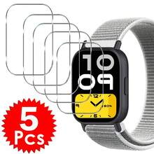 5片装钢化玻璃屏幕保护膜,兼容小米Redmi Watch 4、Watch 5 Lite、Watch 5 Active,透明保护膜,超耐用,防指纹,无气泡,高清,防刮花 - 5PCS - 查看 9