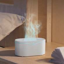 USB Bedroom 7-Color Humidifier, Minimalist High-End Desktop Humidifying Device, Fine Mist, Bedroom/Office Atmosphere Lamp, European & American Home Decor, Portable Mini USB Powered, High-Quality Night Light & Humidifier 2-In-1 - Black - View 6