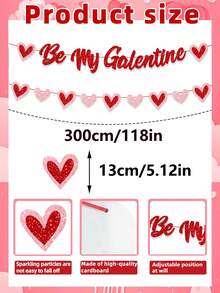 Bộ 2 biểu ngữ trái tim đỏ "Be My Galentine" - Quà tặng ngày lễ tình nhân Galentine, Biểu ngữ "Will You Be My Valentine", "Quieres Ser Mi Novia", "Will You Be My Girlfriend", Ngày lễ tình nhân, Kỷ niệm, Đính hôn, Biểu ngữ trang trí tiệc bất ngờ - Nhiều màu - Xem 2