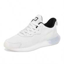 High Quality Men's Breathable Casual Slip-On Shoes, Lightweight Fabric Sneakers, Soft Cushioning Durable Running Shoes, Summer - White - View 2