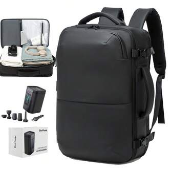 Mochila de compresión al vacío, bolsa de viaje de negocios de alta capacidad para hombres, equipaje de viaje corto de moda