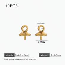 10/20 Pieces Stainless Steel 18K Gold-Plated Flower Multiple Styles Beads Cap DIY Charms Jewelry Making Accessories Beads Accessories Woman's Stainless Steel Jewellery Making Accessories Stainless Steel Ladies' Jewellery Woman's Handmade Accessories Suitable For Ladies' Daily Wear