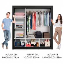 Ropero Closet Madesa Mônaco 3 Puertas Corredizas NM 2 - Multicolor - Ver 5