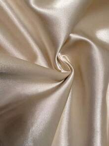 Women's Elegant Cowl Neck Satin Blouse Long Sleeve Regular Fit Shirt Top With Ruched Details, Suitable For Office And Business Attire, Spring/Autumn - Champagne - View 7