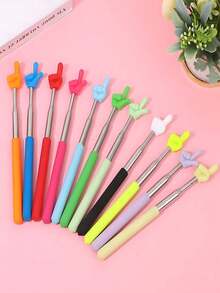 5/1pc/Set Retractable Reading Pen, Teacher Reading Pen, Stainless Steel Shaft, Mini Retractable Classroom Reading Pointer, Retractable Reading Tool, Office Drawing Pen, Suitable For Learning, Office, Home Or Classroom, Christmas Gift, Teacher Supplies (Random Color)