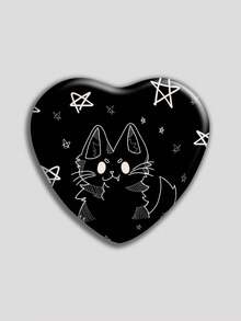 Heart-Shaped Badge, Classic Fashion Badge/Brooch, 2D Flat Design, High-Quality Metal Accessory, Suitable For Decorating Clothes, Hats, Backpacks, Funny Gifts For Friends, Classmates, Colleagues, And Relatives - Multicolor - View 6