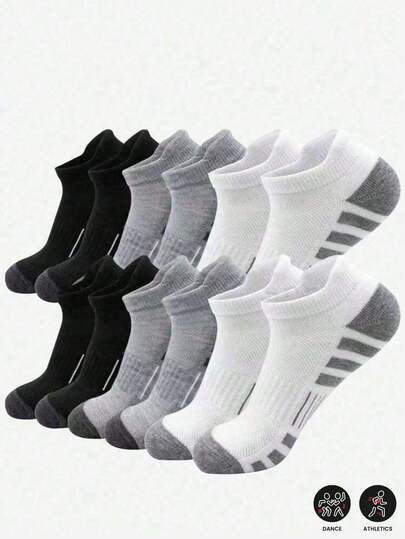 Calcetines unisex, calcetines deportivos de moda, antibacterianos, suaves y cómodos, calcetines de baloncesto, calcetines de fútbol, calcetines invisibles, calcetines blancos, calcetines tobilleros, calcetines negros, calcetines cortos, calcetines tobilleros, diseño antideslizante de doble línea, transpirables, suaves, adecuados para negocios casuales, deportes al aire libre, estilo universitario, uso diario en todas las estaciones, calcetines invisibles y tobilleros, gimnasio