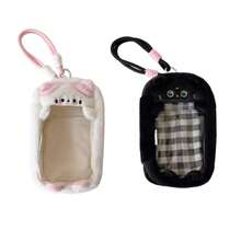 15厘米柔软毛绒卡通可爱婴儿车防尘罩袋，棉质娃娃收纳袋