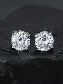 1 对非穿孔防过敏 6 毫米磁性夹式耳环，适合男士日常佩戴、圣诞节、新年、情人节、复活节节日礼物 - 彩色 - 查看 2