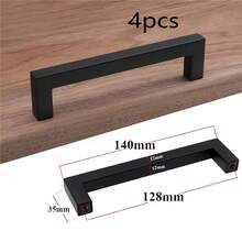 1/4 Cái Tay nắm cửa tủ đồ nội thất Khoảng cách lỗ với ốc vít và công cụ lắp đặt cho trang trí nhà bếp - màu đen - Xem 12