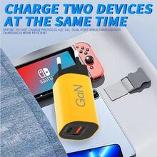 快速充电 GaN 充电器 墙式充电器 30W USB-C 适配器 快速充电器 Type-C 30W PD 手机 QC3.0 双端口快速充电器 兼容 17 16 15 Pro Max、Galaxy、电子书阅读器、平板电脑，几乎兼容所有电子设备，马卡龙配色系统 阵亡将士纪念日夏季启动 - 查看 4