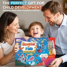 18 Themes Search And Find Gift Box Educational Toys With Sticker And 3D Puzzles, Reusable Activity Mats With 2 Dry Erase Markers For Toddler's Brain Development Exercise Concentration And Observation Skills, Travel Game For Road Trip Car Airplane, Busy Book, Toy, Games, Student, Stationery, School Supplies,