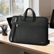 New Ferkurn Laptop Case Bag 17 17.3 Inch Women Men Computer Sleeve With Shoulder Strap Compatible With HP Envy Pavilion/ Inspiron//Vivobook/MSI/AcerWaterproof Briefcase With Handle Black - 17吋 - 查看 8