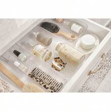 WSXC Diversified Hexa Drawer Organizer Tray Modern Kitchen Cutlery Utensil Silverware Holder Cabinet Storage 6 X 12 Clear Frost - ClearFrost - Xem 7
