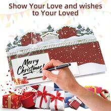 Card With Lights And Music, 3D Greeting Card With Envelopes, Plays 3 Melody With Matching Flashing Lights - Initial - View 3