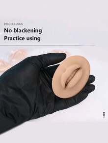 Soft Silicone Lip Practice 3D Practice Lips Mold With Teeth Reuseable Training Skin For Lip Blush Permanent Makeup 1pc - Apricot - View 3