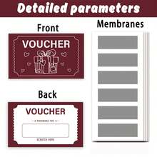 12/36 张优惠券主题爱心刮刮卡，惊喜，抽奖，游戏，生日，节日礼品卡，纸质 - 彩色 - 查看 4