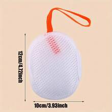 1pc Double-Sided Soap Foaming Net Bag, Exfoliating Shower Sponge For Soap, Face Wash, Lather - 1pc Grey - View 4