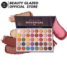 beauty glazed Paleta de Sombras com 40 Cores Matte, Brilhante, Metálica, Alta Pigmentação, Profissional, Nude, Bronze Natural Quente, Maquiagem Neutra Esfumaçada - Multicolorido - Visão 2