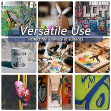 33色丙烯颜料套装，含3瓶稀释剂和喷枪，适合艺术家、初学者、学生和DIY项目，每瓶20毫升/0.68液盎司。