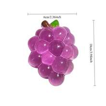 Squishy Fruit Grapes Fidget Toy Squeeze Stress Relief Hand Toy Anti-Anxiety Fruit Stretchy Slow Rising Toy Creative Sensory Toy - Multicolor - View 3