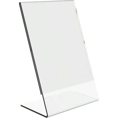 Acrylic Sign Holder 5x Slanted Sign Holder - Premium Acrylic Sign Holder Office, Retail, Tradeshow And Home Use 3 Pack